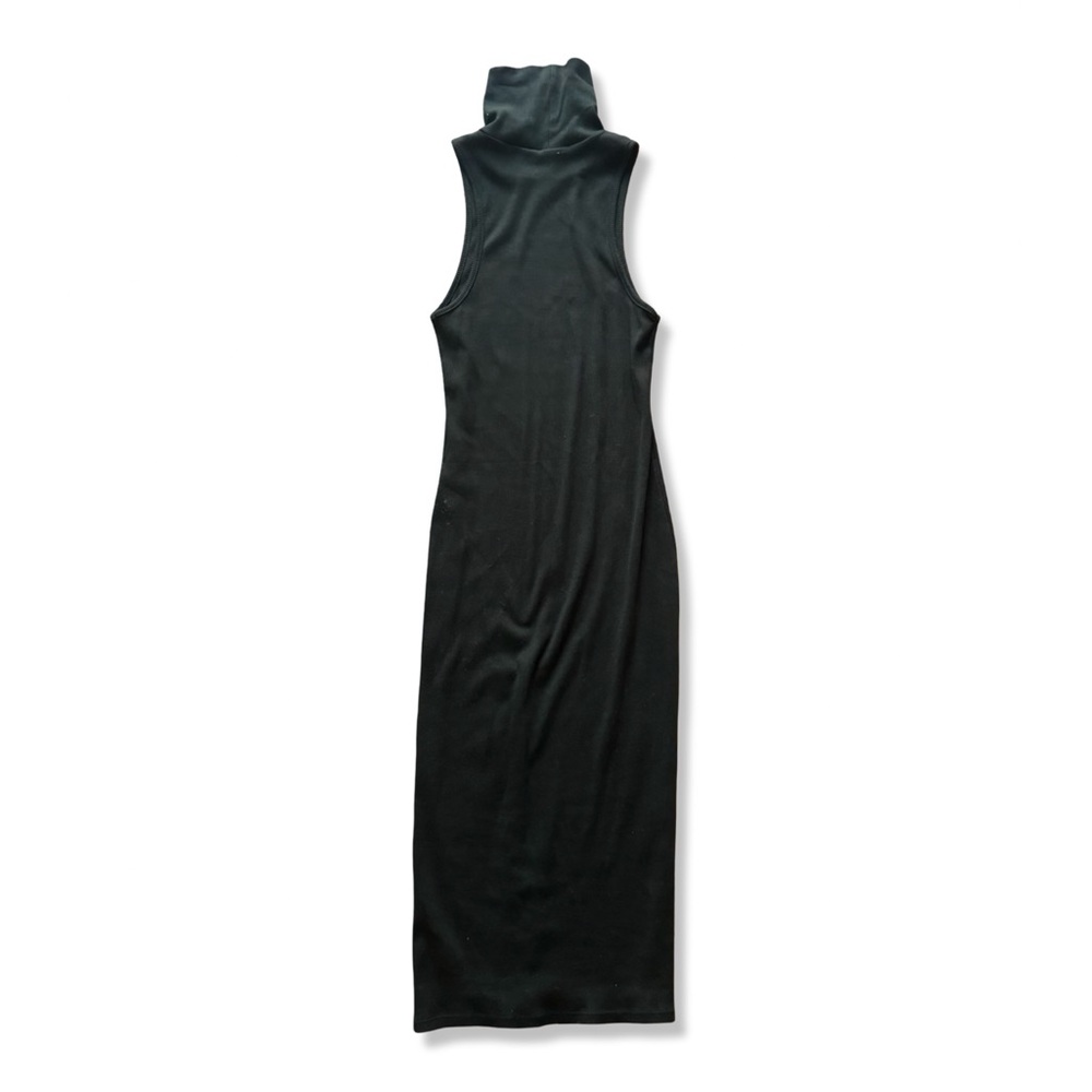 ZARA Ribbed Sleeveless Turtleneck Midi Dress in Black | Small | NWOT